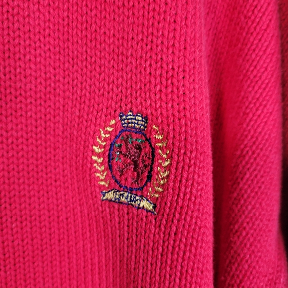 Mens Tommy Hilfiger 100% Cotton Red Sweater Size XL - Picture 3 of 8